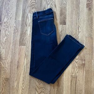 Paige Jeans Skyline Straight Dark Blue Women's Skinny - Classic Stretch Denim